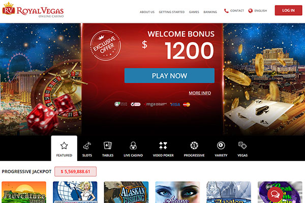 Royal Vegas screenshot