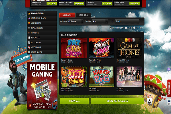 Betat Casino screenshot