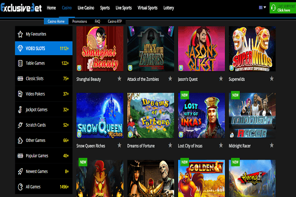ExclusiveBet screenshot