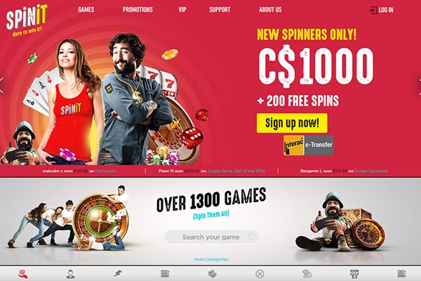SpinIt Casino screenshot